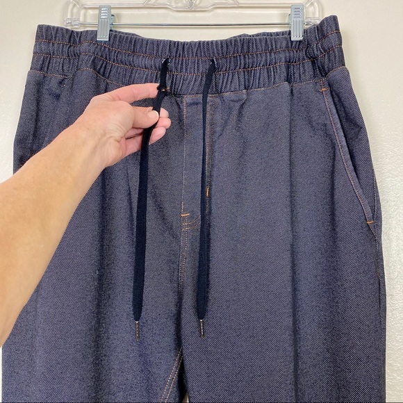 Stretch Joggers Sweats Blue XL Pull-On Denim Look Workout Pants Loungewear - Picture 9 of 16